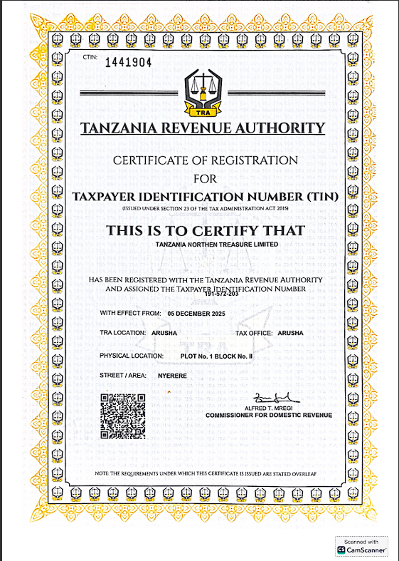 Taxpayer Identification Number — TIN: 191-572-203