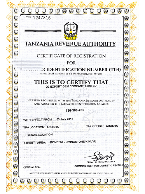 Taxpayer Identification Number — TIN: 136-366-785